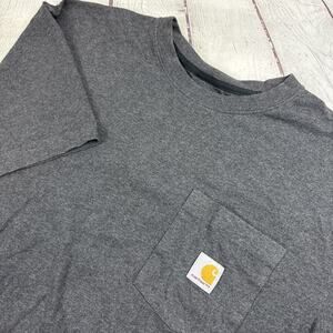 Carhartt Heather Black Pocket T-Shirt Work Grunge Skate Punk Size L